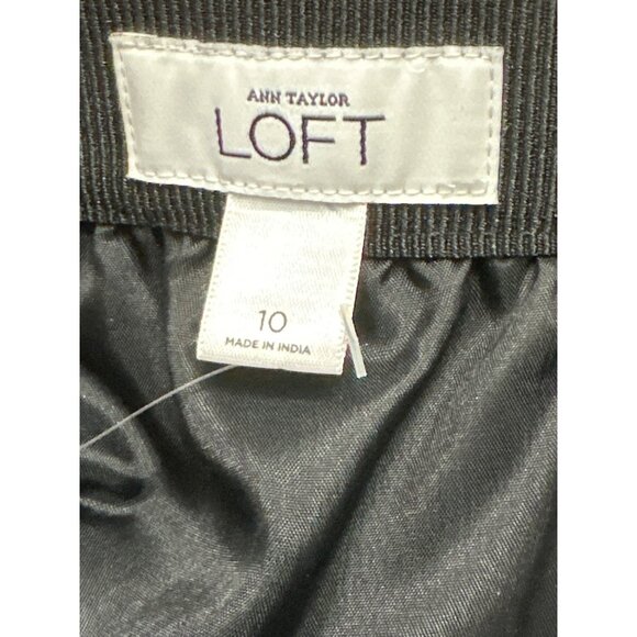 Ann Taylor LOFT Black Leather Skirt Above the Knee Size 10 - Picture 5 of 14